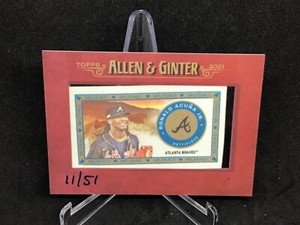 2021 Topps Allen & Ginter Ronald Acuna Jr framed cloth  Murad /51 
