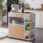 Kitchen Island Trolley Cart with Drawer and Storage Shelf Cabinet