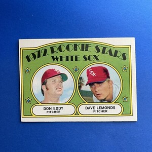1972 Topps #413 Chicago White Sox Rookies Don Eddy Dave Lemonds VTG Card NR-MINT