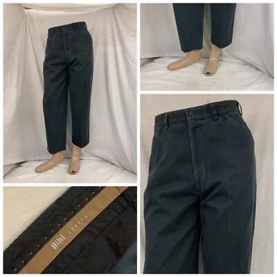 Pantalones Hiltl 36x26 Gris Azul 100% Algodón Frente Plano Hecho en Alemania YGI Y1-1036 Foto 1 de 4