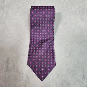 "Corbata de cuello Brooks Brothers Makers Merchants púrpura rosa cuadrada seda 60"" 3,25" - Imagen 1 de 6