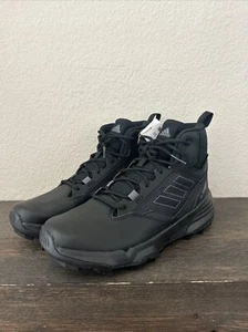 adidas } Terrex Unity Leather Sz 9 Mid Rain.RDY Black Men's Hiking Shoes GZ3325 - Picture 1 of 8