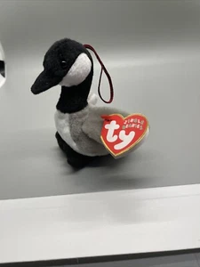 Ty Jingle Beanie Baby Loosy the Canadian Goose-2001 Ornament 5" Tall - Mint Tags - Picture 1 of 8
