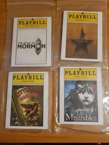Lot of Four Playbill Themed Christmas Ornaments - Picture 1 of 6