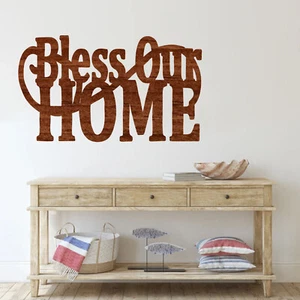 Bless Our Home cut out, Wood plaque sign,wood Crafts,Craft supply, home decor - Picture 1 of 6