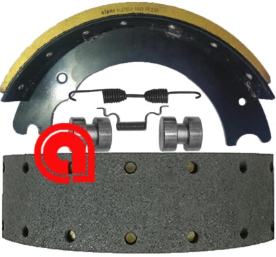 Zapata de freno 1308E, 1308-E eje de dirección delantero 2 zapatas + 1 kit para forro Eaton 23K HD  Foto 1 de 2