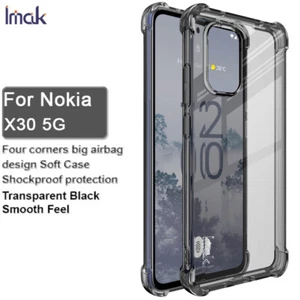 IMAK Clear Shockproof Luxury Soft Gel TPU Back Case Cover For Nokia X30 5G 6.43" - Picture 1 of 10