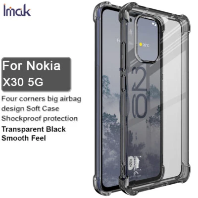 IMAK Clear Shockproof Soft Gel TPU Back Cover Case For Nokia X30 5G 6.43" - Image 1 of 4