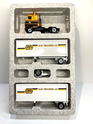 May Trucking Co. Doubles w Mack Ultraliner Cab 1990 Winross 1/64th Scale Model - Image 1 of 4