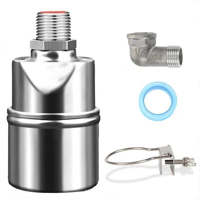 Stainless Steel Water Level Control Float Valve Auto Float Water Shut off Val... Foto 1 de 4