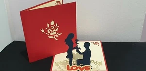 3D Pop Up Card.(VALENTINE, Engagement, Anniversary, Wedding or Someone in Love. - Picture 1 of 4