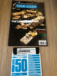 MAGAZINE COMMODORE 64 128 DISK USER FEBRUARY 1990 + DISK JEUX RARE - Photo 1/6