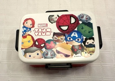 Fiambrera de plástico Marvel Tsum Taum Bento almacenamiento de alimentos hecha en Japón Foto 1 de 4