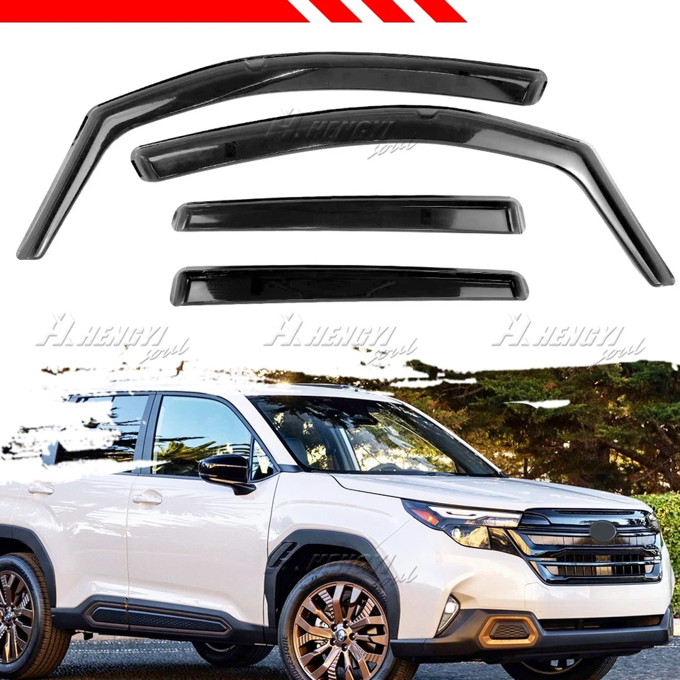 Deflectores de visera de ventana protector de lluvia en canal para Subaru Forester 2014-2018 2017 Foto 1 de 4
