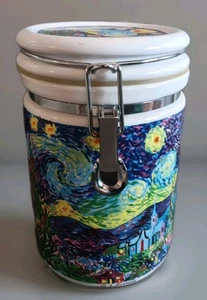 Chaleur Masters Collection by D Burrows VAN GOGH-STARRY NIGHT 8"H/1.5Qt Canister - Picture 1 of 9
