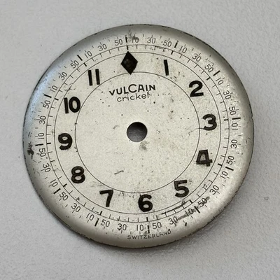 Б/у циферблат часов Vulcain Cricket - 29 мм - запчасти винтажный сменный ремонт - Изображение 1 из 4
