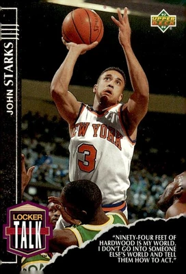 1993-94 Upper Deck #LT14 John Starks Locker Talk - Изображение 1 из 2