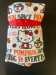 Hello Kitty Set 2 Pumpkin spice Autumn/Halloween Hand Towels NWT - Picture 1 of 6