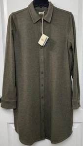 Faherty Brand Women’s Medium Legend Sweater Dress Olive Melange NWT - Picture 1 of 12