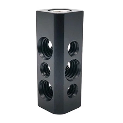 Hot Shoe Adaptor 1/4"-20 Threaded 3/8 inch Screw Hole Porous Adapter Black - Image 1 of 4