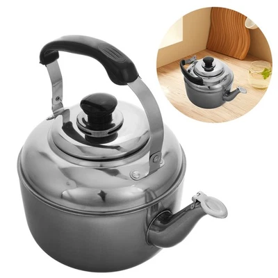  Whistling Tea Kettle in acciaio inossidabile in acciaio da coda bollitore con - Immagine 1 di 4