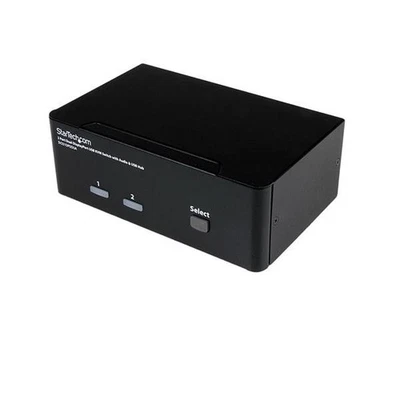 StarTech.com Switch KVM USB doppio DisplayPort 2 porte con audio e hub USB 2.0 S - Immagine 1 di 4
