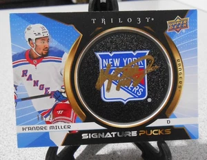 2023-24 Upper Deck Trilogy Signature Pucks Team Logo /24 #SP-KM K'Andre Miller - Foto 1 di 3
