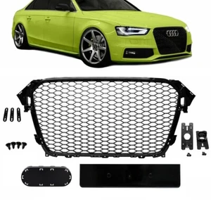 Kühlergrill Wabengrill Schwarz Hochglanz passend für Audi A4 B8 11-15 + Zubehör - Bild 1 von 3