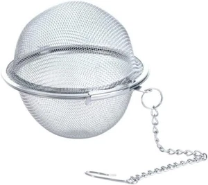 Silver Stainless Steel Mesh Tea Ball Loose Leaf Tea Infuser Tea Strainer Tea ... - Picture 1 of 7