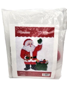 Herrschners Jolly Santa Christmas Wall Hanging Canvas Needlework Kit 570467 New - Picture 1 of 3