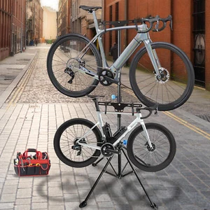 Bike Repair Stand 110LBS Adjustable Maintenance Folding Bike Rack Tool - Picture 1 of 8