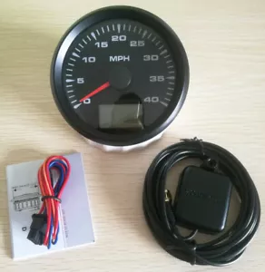 85mm GPS Speedometer 40MPH Tirp Odometer Cog for Golf Cart Auto Truck Boat Black - Foto 1 di 7