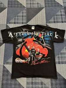 Vintage 90s Nascar All Over Print T Shirt 1998 Skittles Attack The Track X Large - Picture 1 of 10