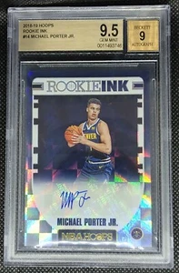 Michael Porter Jr 2018-19 Panini Hoops Rookie Ink Auto BGS 9,5 gema como nueva - Imagen 1 de 2
