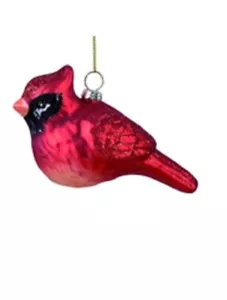 Glass Cardinal Christmas Ornament by Transpac-Style A - Picture 1 of 1