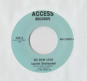 LAUREN STAINECKER So Sow Love 45 RECORD RARE PRIVATE CHRISTIAN 1989 Heartbeat - Picture 1 of 1