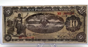 1914 10 Pesos Gobierno Provisional De Mexico Serie C Note. Lot.142 - Picture 1 of 8