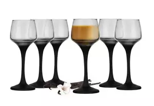 6 vasos de licor 75 ml con tallo negro vasos de licor vasos de tequila licor - Imagen 1 de 4