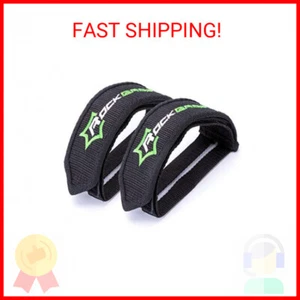 Rock BROS Bike Pedal Straps 1 Pair Pedal Straps Toe Clips Straps Tape for Fixed - Picture 1 of 2