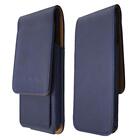 caseroxx Flap Pouch for ZTE Blade V9 in blue made of real leather