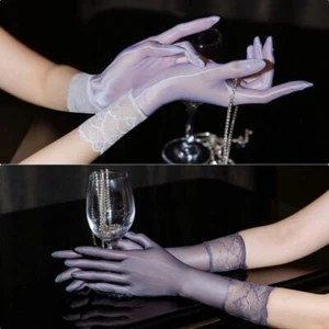 Ultra Thin Smooth Shorts Gloves Sexy Lace Women's Gloves New Lace Gloves Women - Bild 1 von 20
