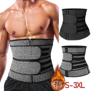 Corsé Entrenador de Cintura Hombres Neopreno Modelador de Cuerpo Cinturón de Control de Abdomen Sauna Adelgazante - Imagen 1 de 31
