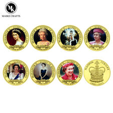 Queen Elizabeth II Gold Coins 70th Anniversary Platinum Jubilee Metal Coins Gift
