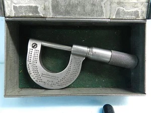 1902 BRAUN & SHARPE Nr. 19, 0-1 ZOLL MIKROMETER mit ORIGINAL-ETUI * SAMMLER/MUSEEN* - Bild 1 von 8