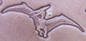 Prehistoric Dinosaur Pterodactyl 1" Leather Stamp Tool Leatherworking Carving - Picture 1 of 2