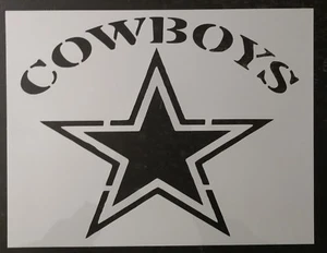 Cowboys Dallas Star 11" x 8.5" Custom Stencil FAST FREE SHIPPING - Picture 1 of 1