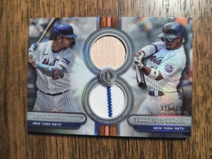 2024 TOPPS TRIBUTE PETE ALONSO FRANCISCO LINDOR DUAL RELIC /199 #DR2-AL - METS - Picture 1 of 16