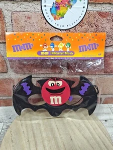 Máscara temática de murciélago de Halloween personaje rojo de M&M 2002 nueva sellada - Imagen 1 de 4