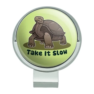 Schildkröte Take It Slow Schildkröte Golfhut Clip mit magnetischem Ballmarker - Bild 1 von 6