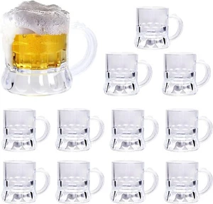 Mini Beer Mugs 1 Oz Shot Glasses Beer Glasses Plastic Beer Mug Shot Tasting - Picture 1 of 7